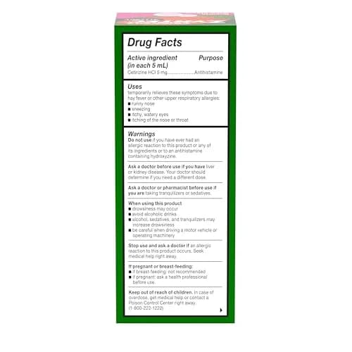 Zyrtec Children's Allergy Relief Syrup Bubble Gum 4 fl. oz | 24-Hour Kid's Antihistamine thumbnail 9