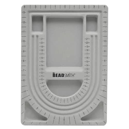 The Beadsmith Bead Board, Grey Flocked | Multi-Channel Jewelry Design Board (70-120c) thumbnail 1