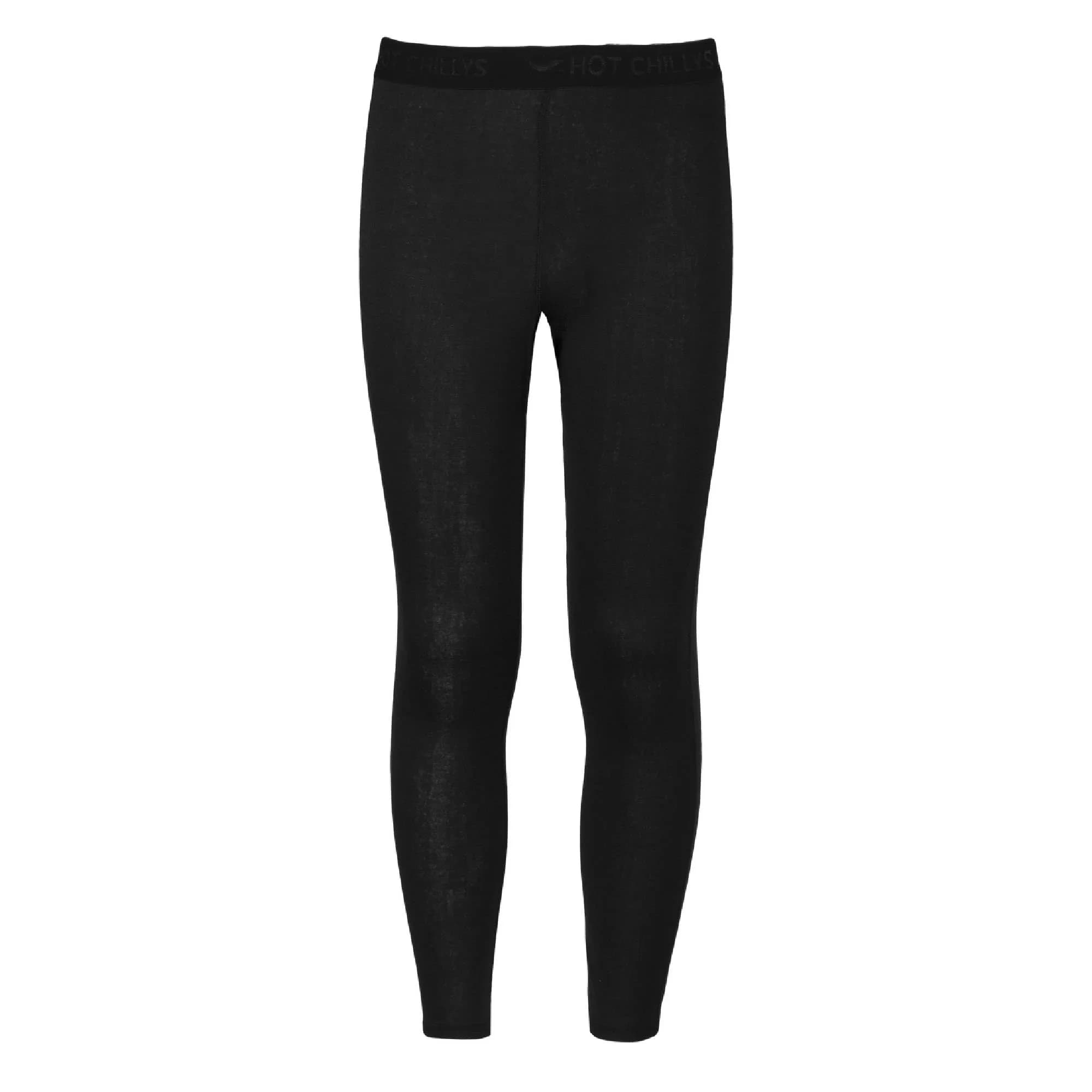 Hot Chillys Youth Pepper Bi-Ply Base Layer Pants | Midweight, Relaxed Fit, Black, Size: Medium