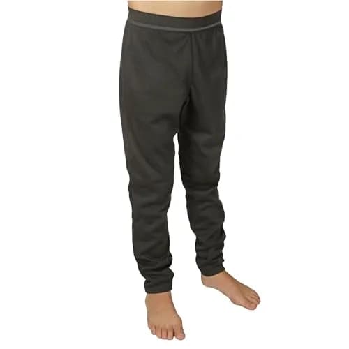 Hot Chillys Youth Pepper Bi-Ply Base Layer Pants | Midweight, Relaxed Fit, Black, Size: Medium thumbnail 2