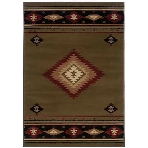Oriental Weavers Hudson Area Rug 3'3" x 1'10" | Southwestern Lodge Style, Stain Resistant thumbnail 1