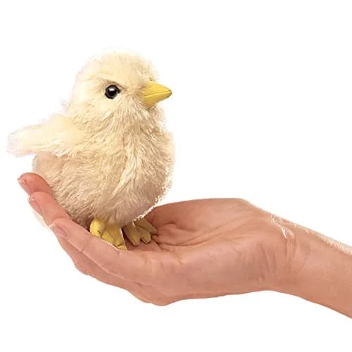 Folkmanis Mini Chick Finger Puppet 7.5cm (3 inches) | Award-Winning Realistic Plush Toy thumbnail 1