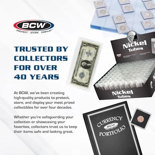 BCW 2x2 Coin Snap - 25 ct Penny Holder | Archival Safe Coin Protector | Crystal Clear Polystyrene Coin Display Case | Ideal for US Lincoln Penny thumbnail 6