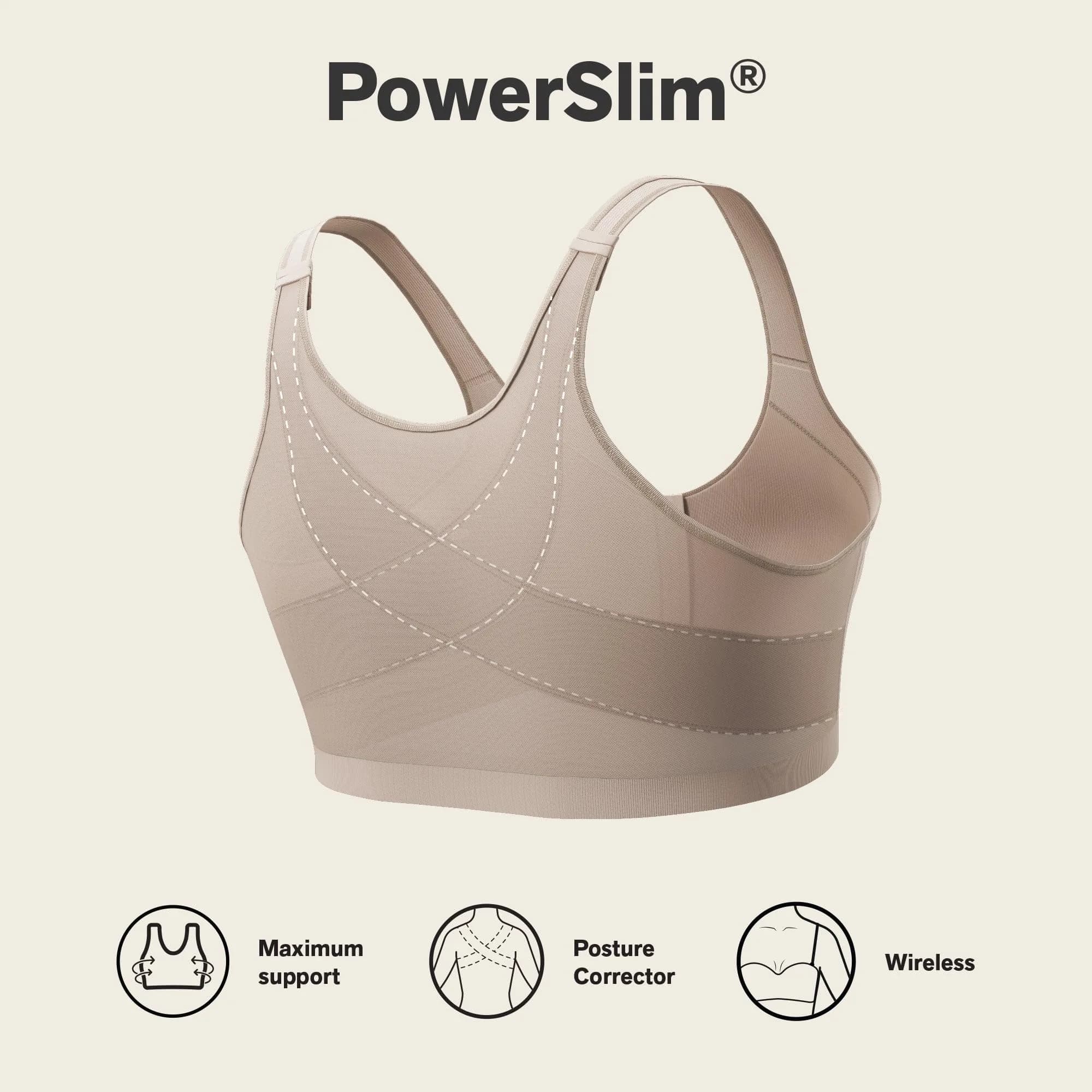Leonisa Front Closure Posture Corrector Full Coverage Bra - Wireless Back Support Bras for Women thumbnail 4