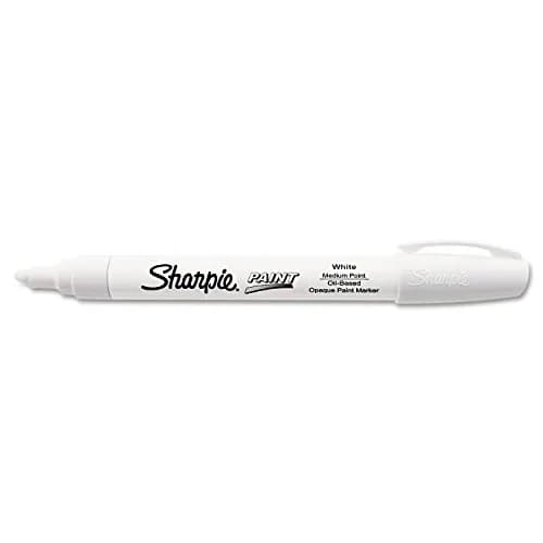 Sharpie Oil-Based Paint Marker, Medium Point, White, 1-Count | AP Certified Non-Toxic thumbnail 1