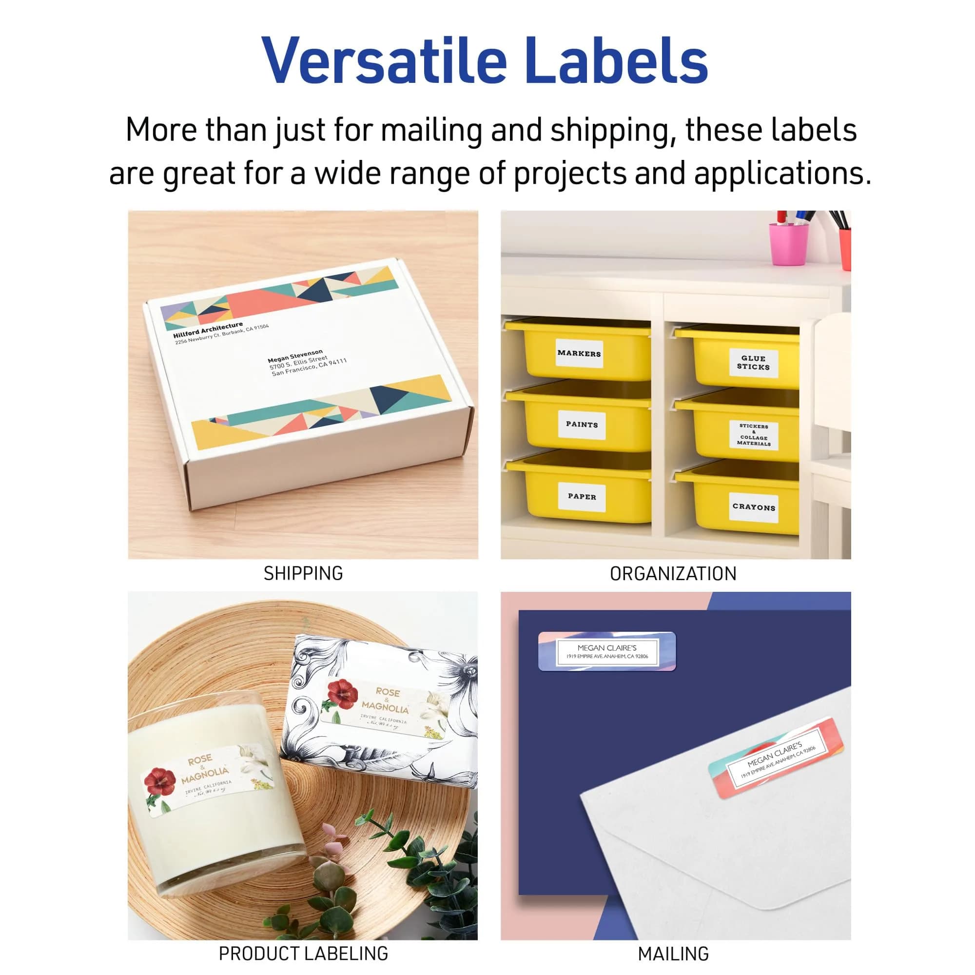 Avery 5160 Easy Peel Printable Address Labels with Sure Feed, 1" x 2-5/8", 7,500 Labels | Professional Grade Mailing Stickers - view 6