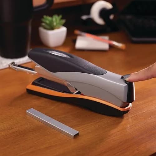 Swingline Stapler 40 Sheet Capacity Optima 40 Jam Free Soft Grip Orange and Gray | Reduced Effort Desktop Stapler thumbnail 5