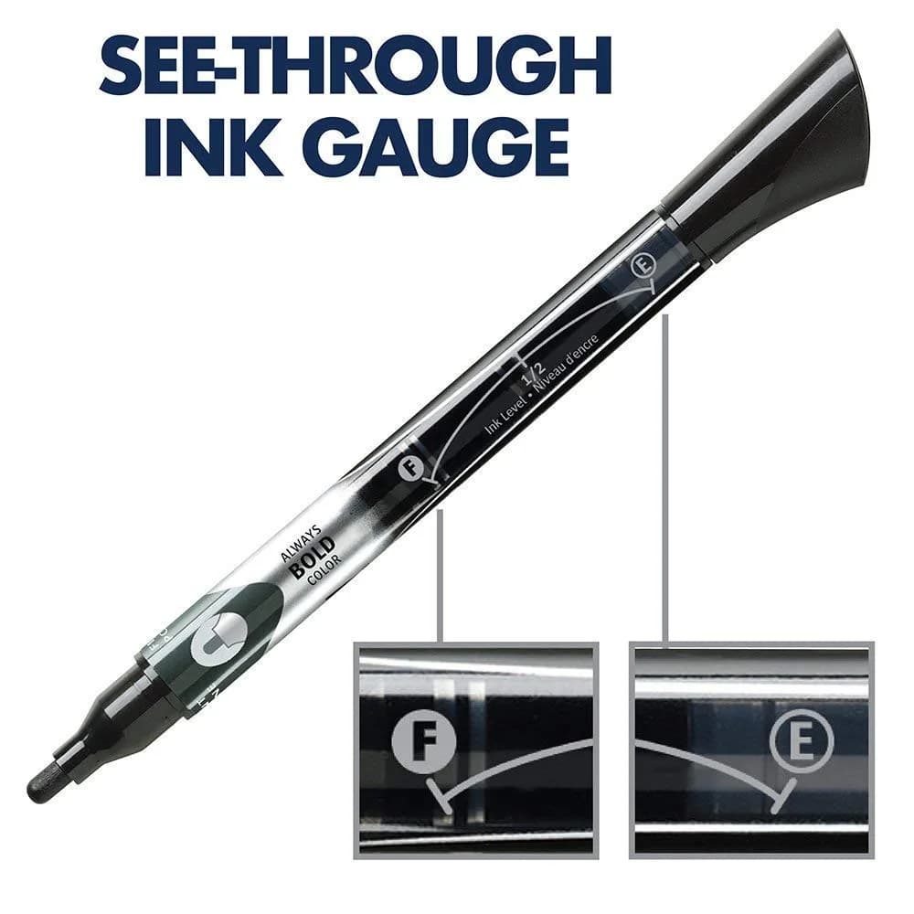 Quartet EnduraGlide Dry Erase Markers, Fine Tip, Black, 12 Count (Pack of 1) | Smooth Ink Flow - view 6