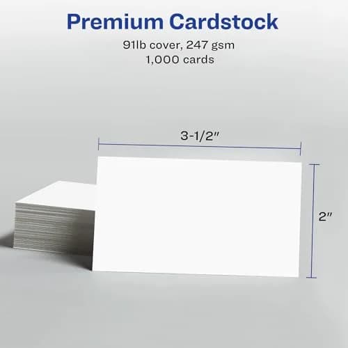 Avery Business Cards 2" x 3.5" Matte White | Clean Edge Laser, 1000 Cards thumbnail 6