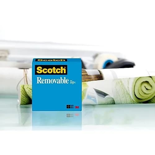 Scotch Removable Tape 19 mm x 33 m (3/4 in. x 1296 in.) 2 Rolls | Invisible Matte Finish for Paper Crafts thumbnail 5