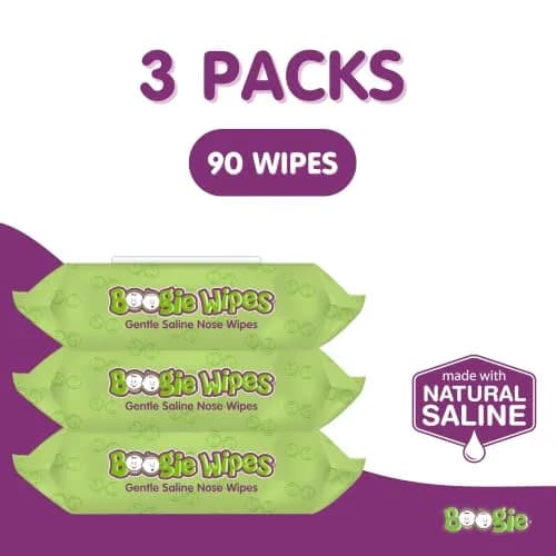 Boogie Gentle Saline Nose Wipes Fresh Scent | Hypoallergenic & Alcohol-Free for Babies & Kids (30 Count Pack of 3) thumbnail 2