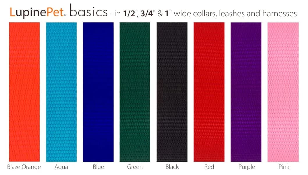 LupinePet Basics 1" Black 12-20" Adjustable Collar for Medium and Larger Dogs - view 2