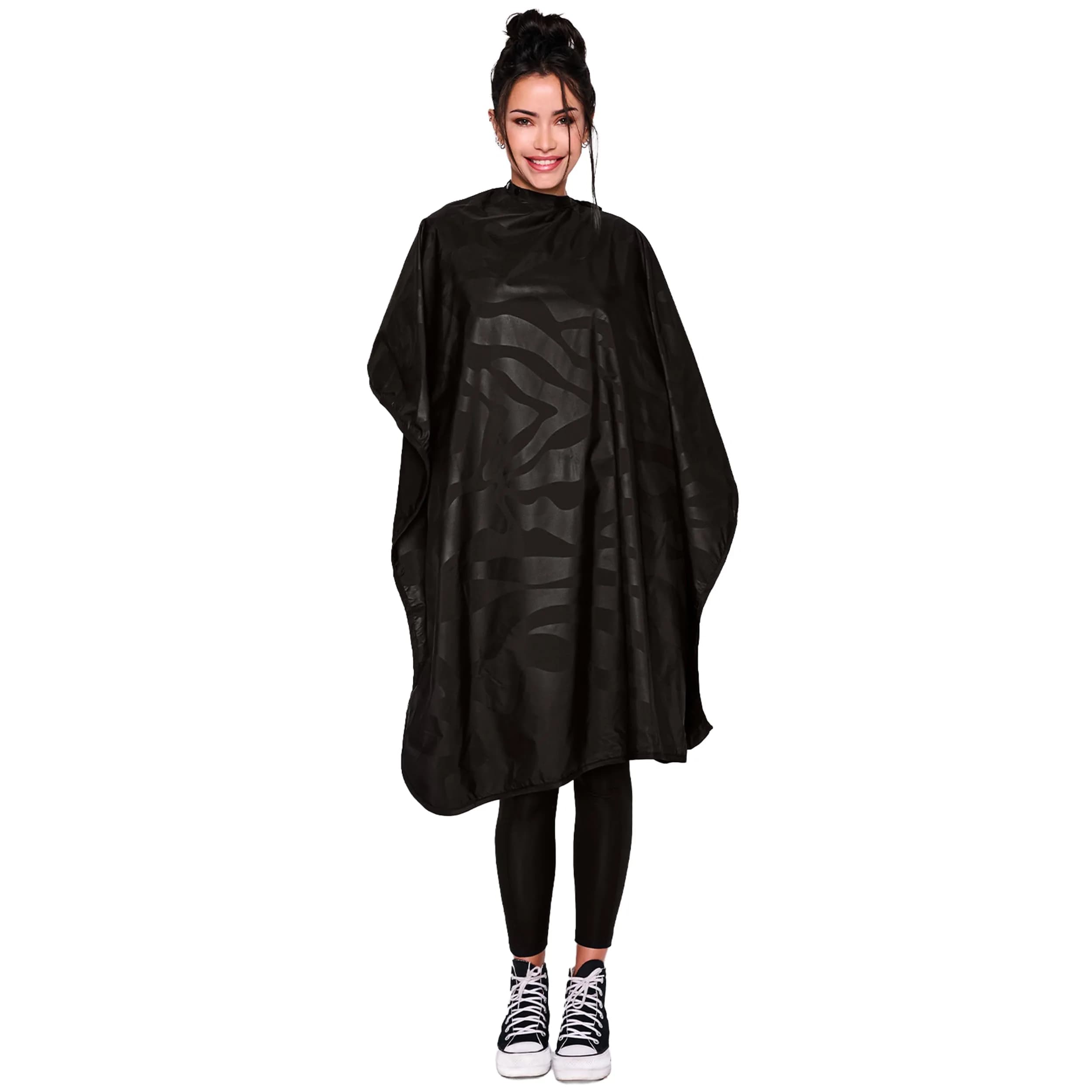 Betty Dain Zephyr Bleach-Proof Styling Cape 45" x 60" Black | Waterproof & Colorproof