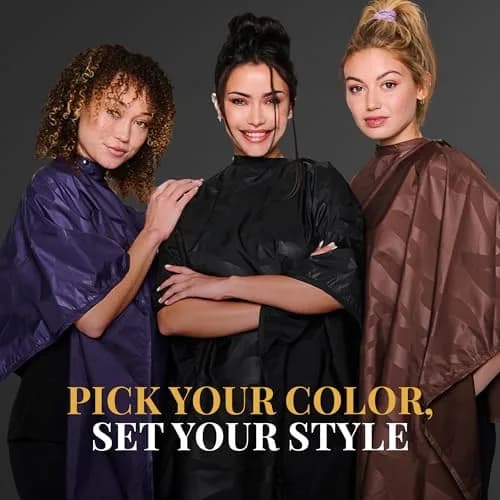 Betty Dain Zephyr Bleach-Proof Styling Cape 45" x 60" Black | Waterproof & Colorproof thumbnail 7