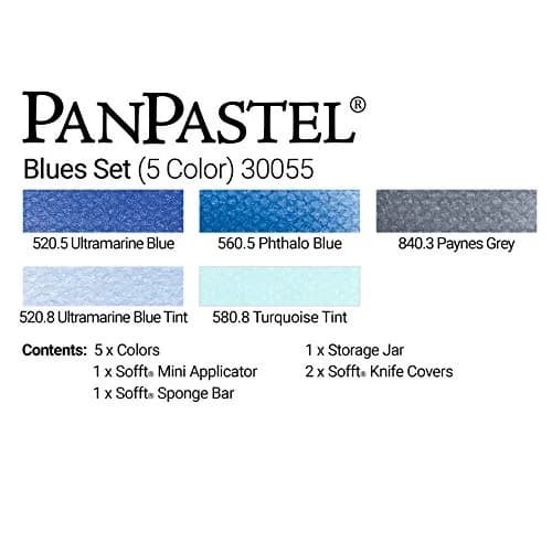 PanPastel Artist Pastels Blues Set 9ml Pans (5 Colors) | Professional Artist Pastels, Unique Pan Format thumbnail 3