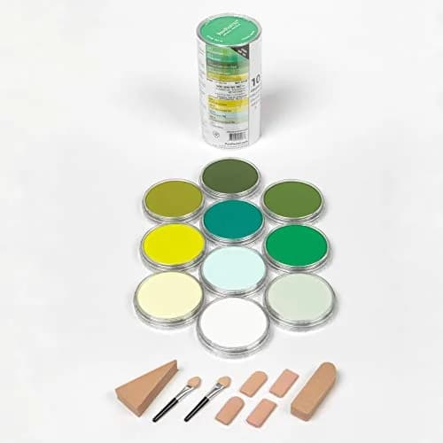 PanPastel Artist Pastels Greens Set 10 Color 9ml Pans | Professional Grade Art Pastels for Landscapes thumbnail 2