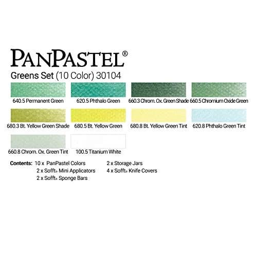 PanPastel Artist Pastels Greens Set 10 Color 9ml Pans | Professional Grade Art Pastels for Landscapes thumbnail 3