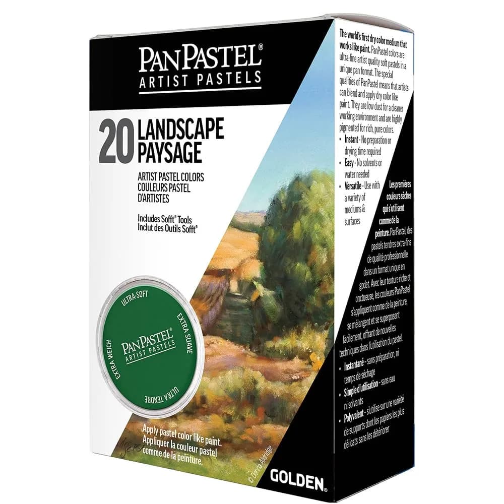 PanPastel Landscape Set 20 Colors 9ml Each | Professional Artist Pastels with Sofft Tools — Multicolor