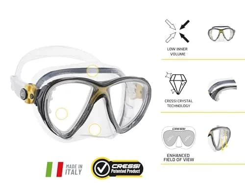 Cressi Big Eyes Evolution Dive Mask | Unprecedented Comfort & Visibility (70-120 chars) thumbnail 3