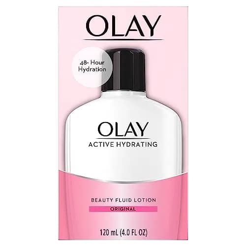 Olay Active Hydrating Beauty Fluid Lotion Original 120ml (4 Fl Oz) | Dermatologically Tested for Dry Skin thumbnail 1
