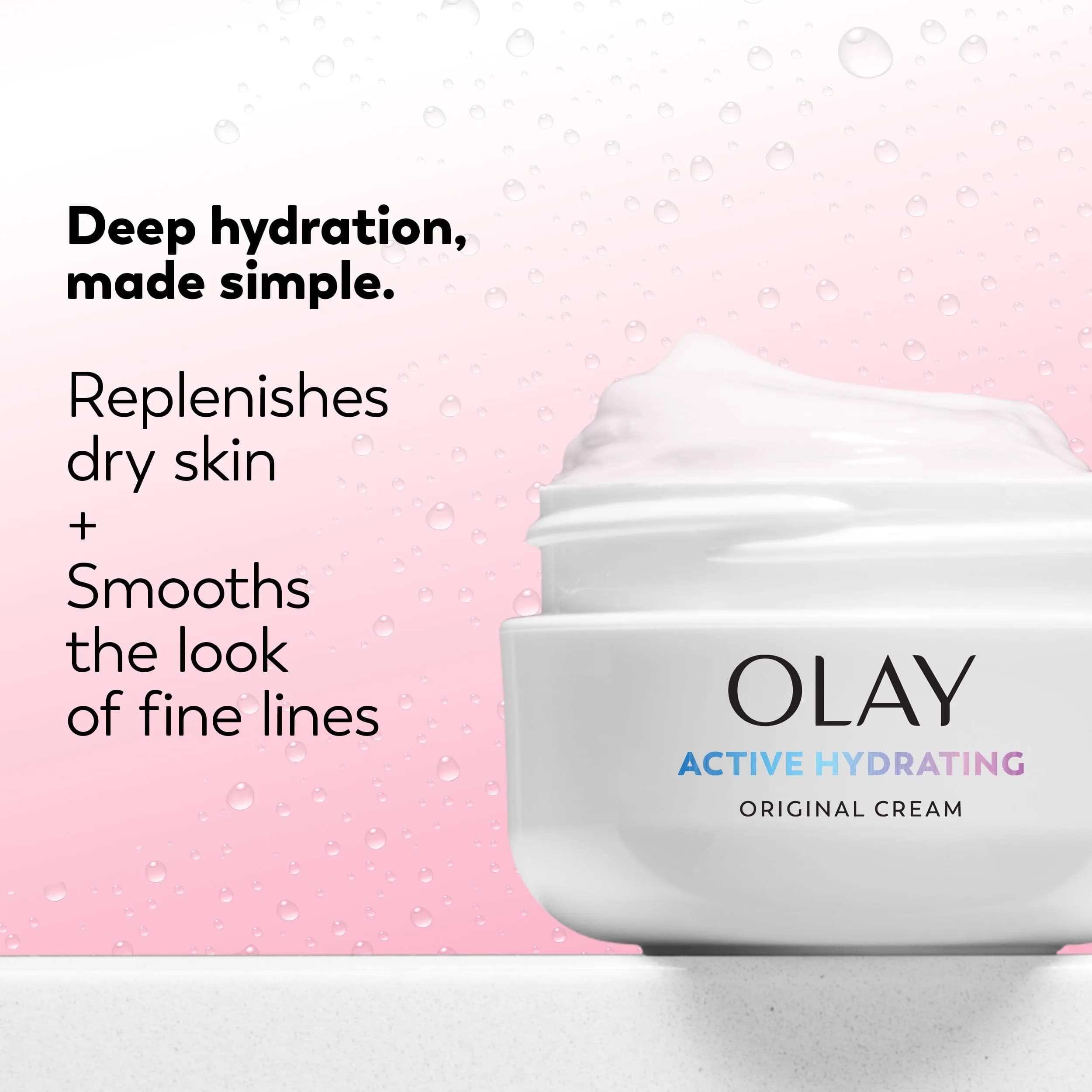 Olay Active Hydrating Cream Face Moisturizer 56ml (1.9 fl oz) | Long-Lasting Hydration for Dry Skin - view 3