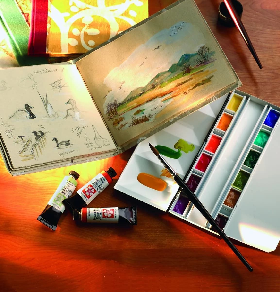 DANIEL SMITH Extra Fine Watercolor Paint Tube, Duochrome Arctic Fire 15ml (0.5 Fl Oz) | ASTM D4236 Certified - view 2
