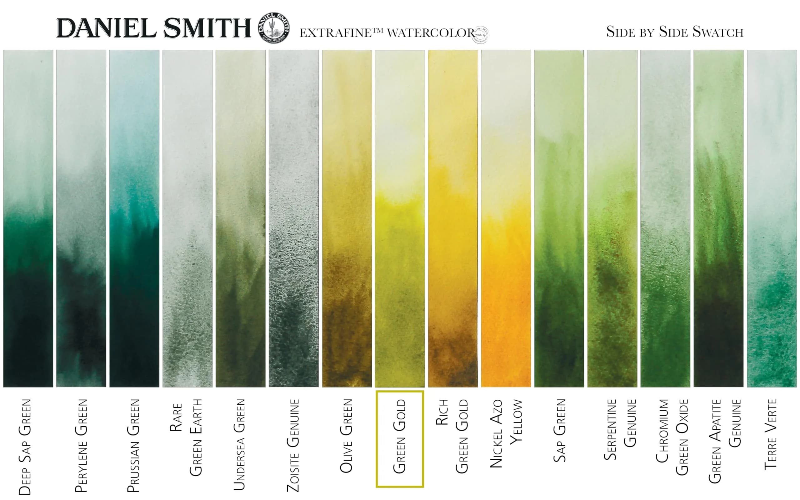DANIEL SMITH Green Gold Iridescent Watercolor Paint 15ml (0.5 Fl Oz) | ASTM D4236 Certified - view 3