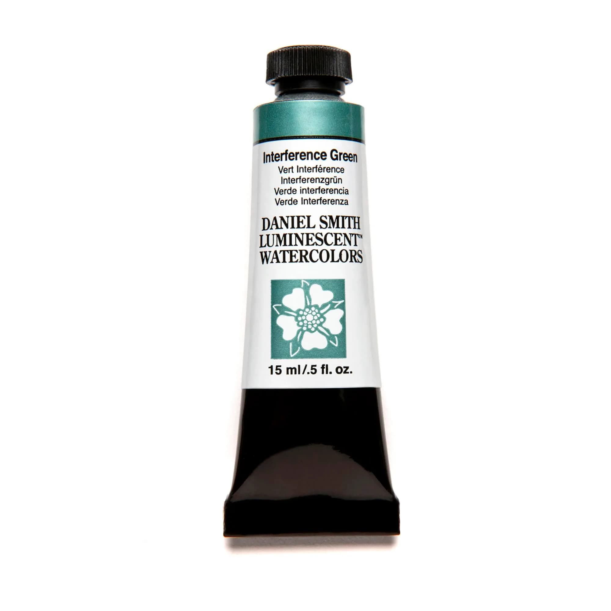DANIEL SMITH Interference Green Iridescent Watercolor Paint 15ml Tube, ASTM D4236 Certified - main product image