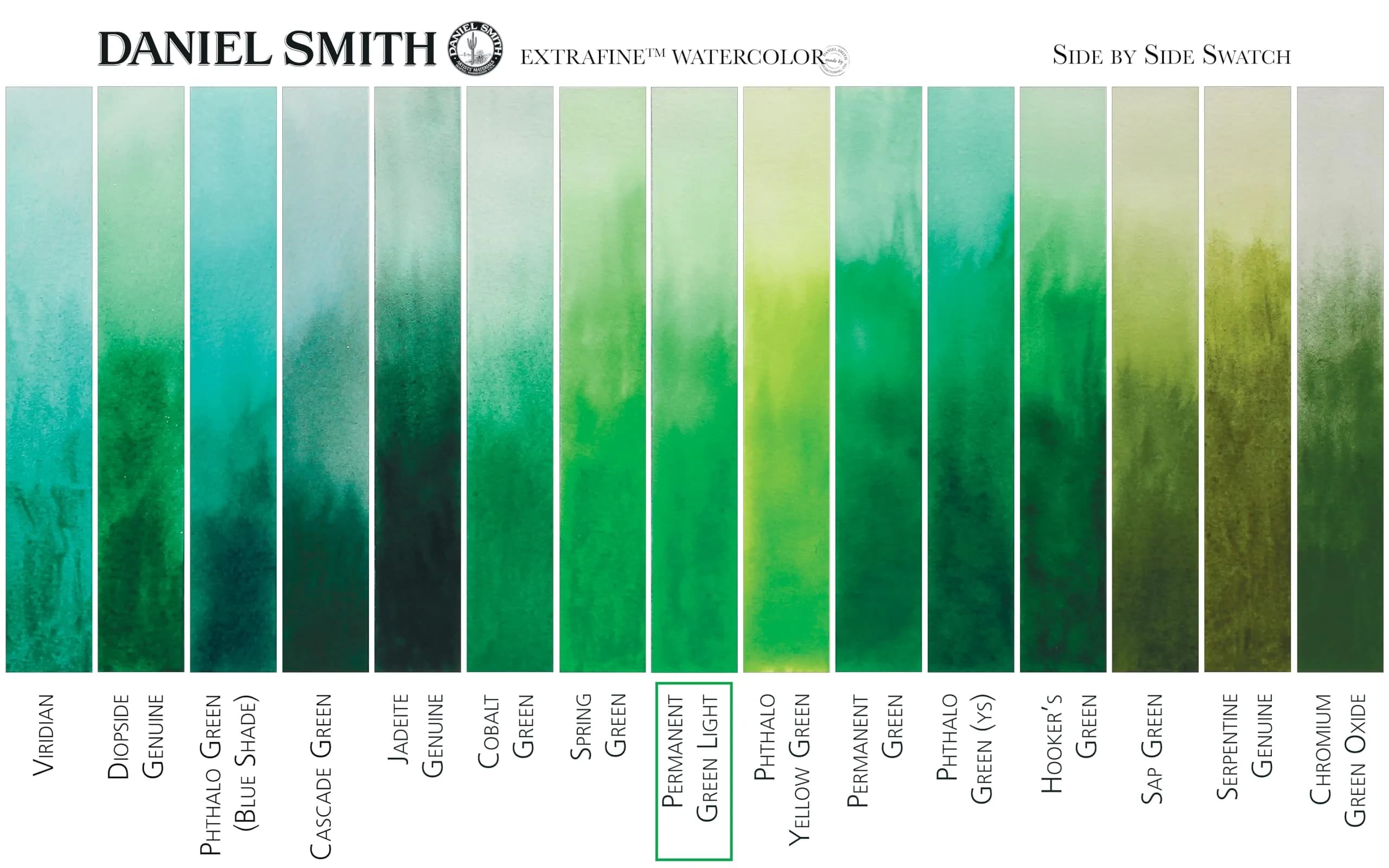 DANIEL SMITH Permanent Green Light Iridescent Watercolor Paint 15ml Tube thumbnail 4