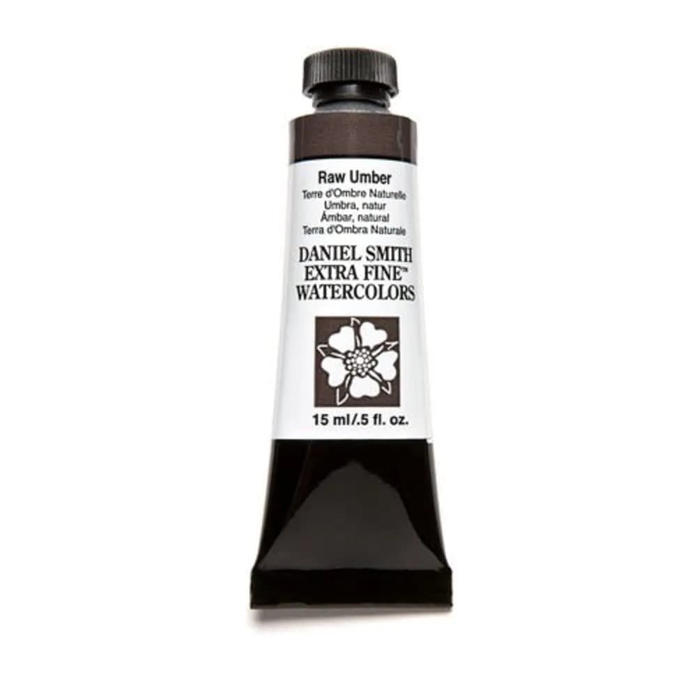 DANIEL SMITH Raw Umber Extra Fine Watercolor Paint 15ml (0.5 Fl Oz) Tube - main product image