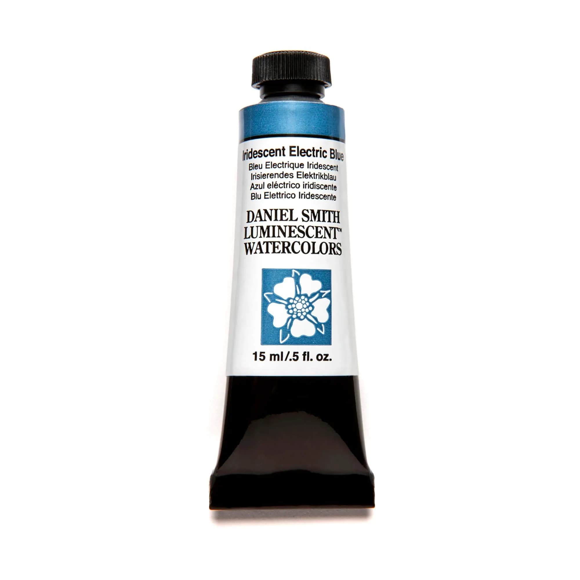 DANIEL SMITH Iridescent Electric Blue Watercolor Paint 15ml (0.5 Fl Oz) | ASTM D4236 Certified - main product image