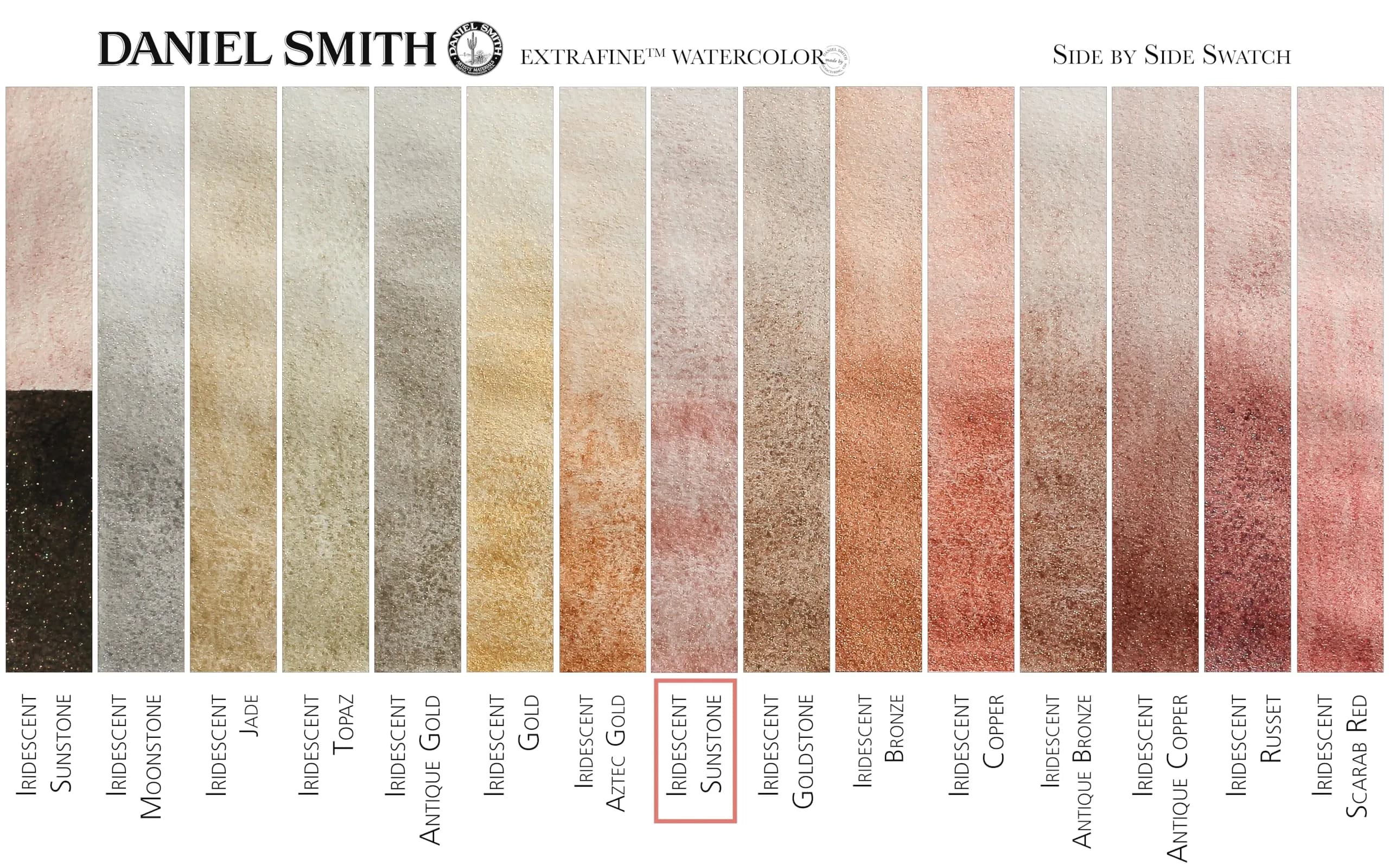 DANIEL SMITH Luminescent Watercolor Paint Iridescent Sunstone 15ml (0.5 Fl Oz) | Professional Grade Art Paint - view 4