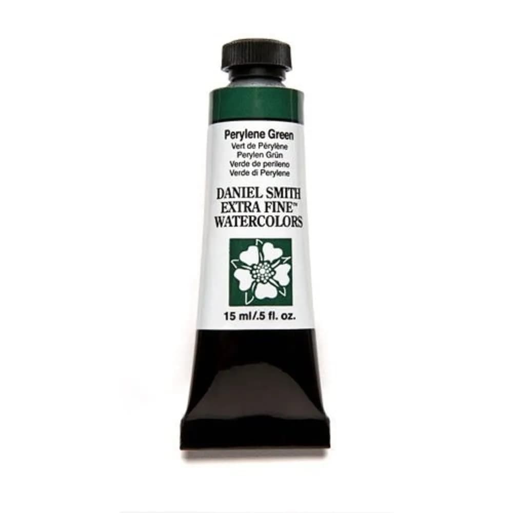 Daniel Smith Extra Fine Watercolor Perylene Green 15ml Tube | Unique Artist Color with Superior Lightfastness