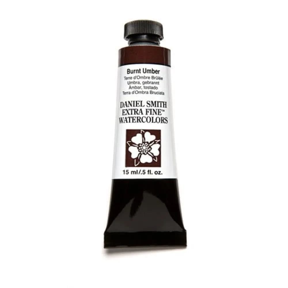 DANIEL SMITH Burnt Umber Iridescent Sapphire Watercolor Paint 15ml (0.5 Fl Oz) - main product image