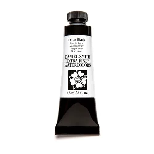 DANIEL SMITH Lunar Black Watercolor Paint 15ml (0.5 Fl Oz) | ASTM D4236 Certified thumbnail 1