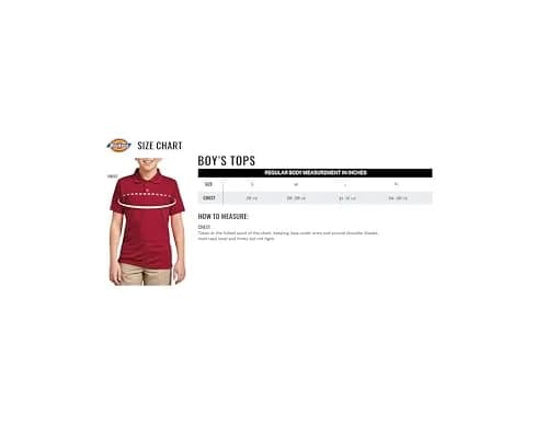 Dickies Big Boys' Short Sleeve Pique Polo Shirt, White, Small (8) | Durable Cotton, Easy Care, Tagless Label thumbnail 7