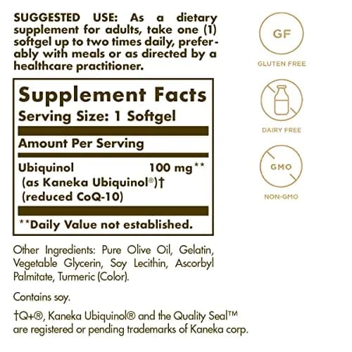 Solgar Ubiquinol 100 mg Softgels 50 Count (50 Servings) | Advanced Antioxidant Support thumbnail 2