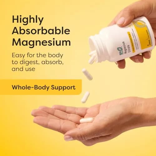SFI Health Magnesium Citrate Supplement 90 Capsules | Readily Soluble, Supports Energy & Bone Health thumbnail 2