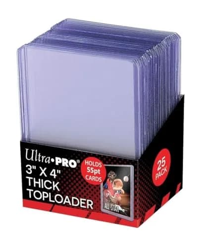Ultra Pro 3" x 4" Action Packed 55PT Toploader 25ct | Clear rigid PVC card sleeve for collectible cards thumbnail 1