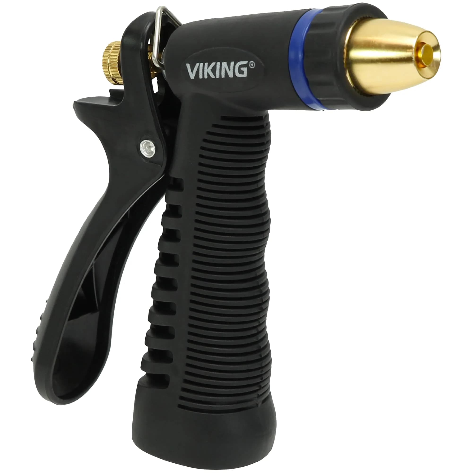 VIKING Heavy Duty Hose Nozzle with Rubberized Handle | Adjustable Water Control for Cars, Home, and Garden - main product image