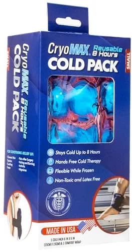 Cryo-MAX Reusable Cold Pack, Small 15cm x 15cm (6"x 6") - Pack of 2 | 8 Hour Cold Therapy thumbnail 2