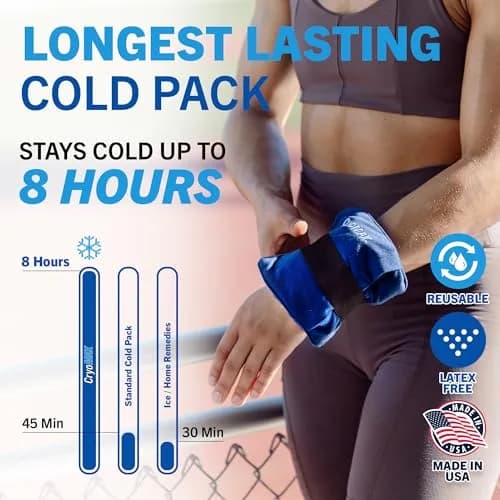 Cryo-MAX Reusable Cold Pack, Small 15cm x 15cm (6"x 6") - Pack of 2 | 8 Hour Cold Therapy thumbnail 3