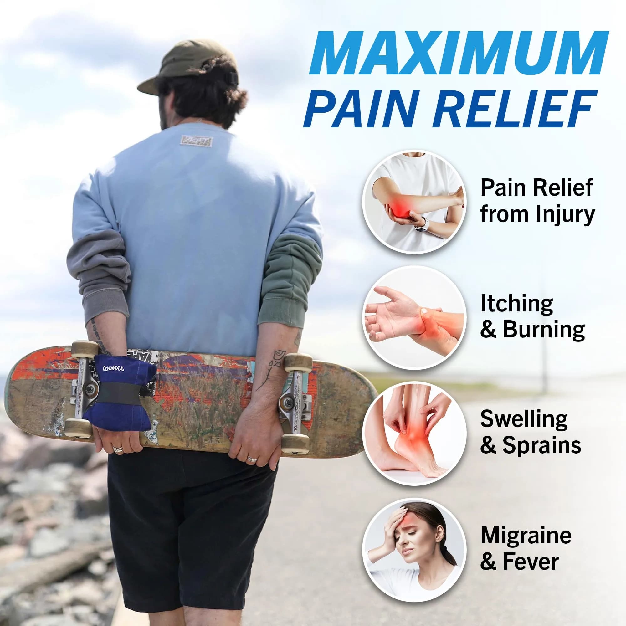 Cryo-MAX Reusable Cold Pack, Small 15cm x 15cm (6"x 6") - Pack of 2 | 8 Hour Cold Therapy - view 4
