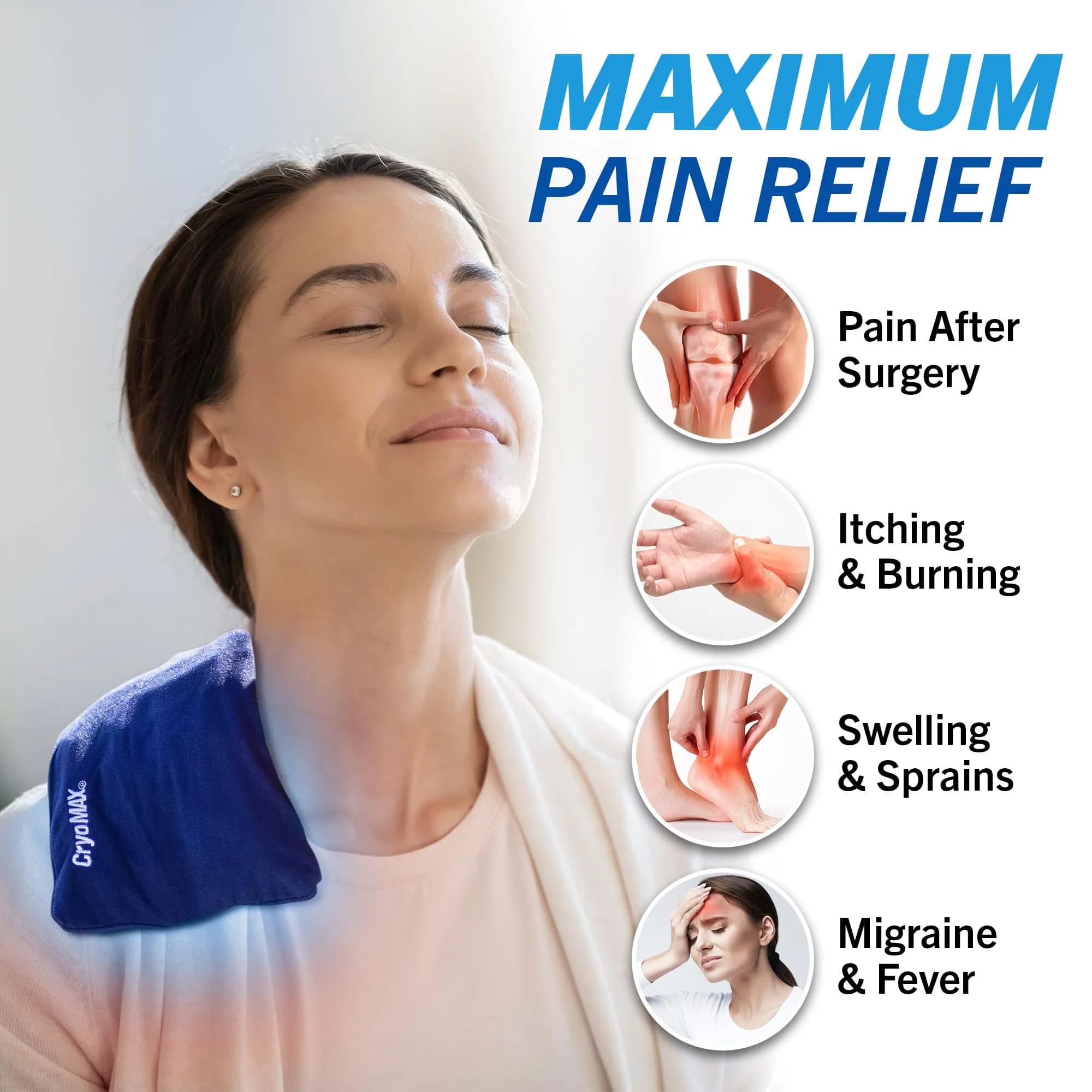 Cryo-Max Cold Pack Medium 6" x 12" (1 Count) | 8-Hour Reusable Cold Therapy for Elbows, Knees, Neck - view 4
