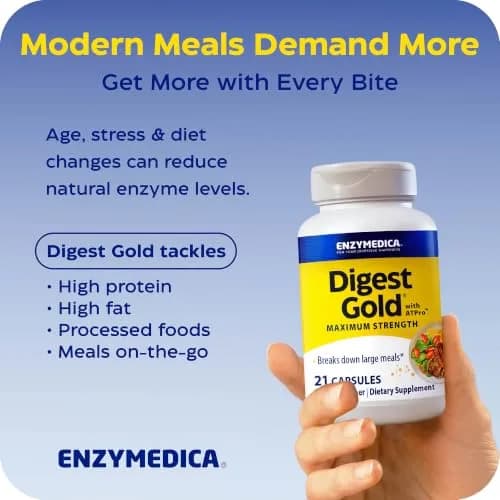 Enzymedica Digest Gold, Maximum Strength, 21 Capsules | Supports Digestion & Energy thumbnail 9