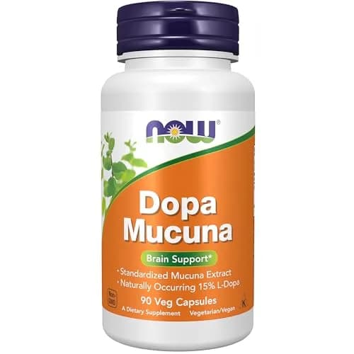 NOW DOPA Mucuna 90 Veg Caps | Standardized 15% L-Dopa for Dopamine Support thumbnail 1