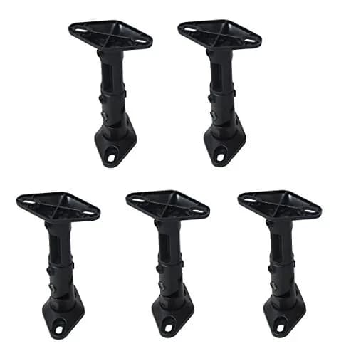 VideoSecu 5 Speaker Wall Ceiling Mount Brackets Black for Home Theater Satellite Speakers 1XZ (Black, 5 Pack) | Adjustable, 8 lb Load Capacity thumbnail 1