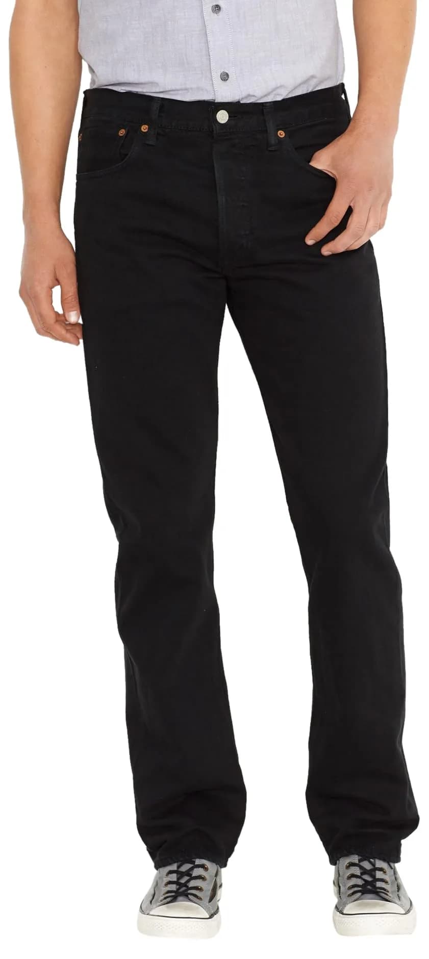 Levi's Men's 501 Original Fit Jeans | Classic Straight Leg, 34W x 32L, Cotton — Black - Legacy (Non-stretch)