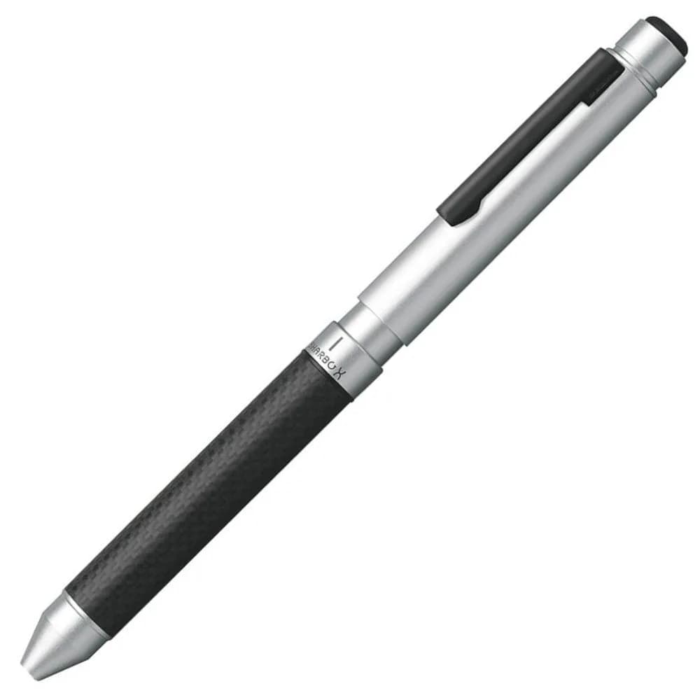 Zebra Sharbo X CB8 Carbon Flash Silver Multifunction Pen | 10.8mm Diameter, Aluminum Body - main product image