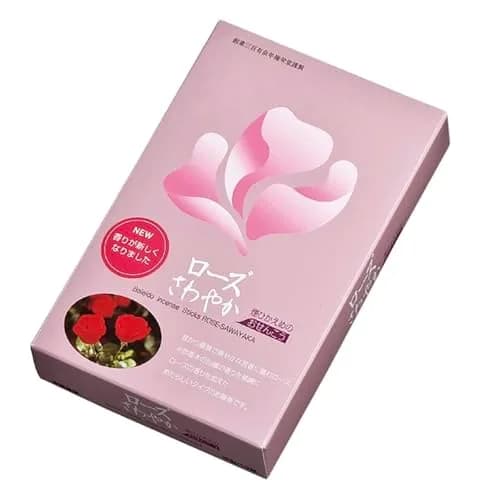 Baieido Japanese Incense Rose Sawayaka Smokeless #195, 200 Count | Gentle Rose & Sandalwood Aroma thumbnail 1
